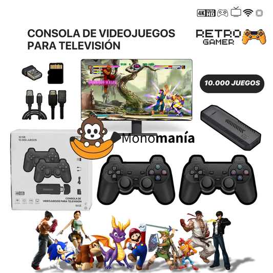 RetroGamer 4K - Consola de Videojuegos con +10.000 Juegos